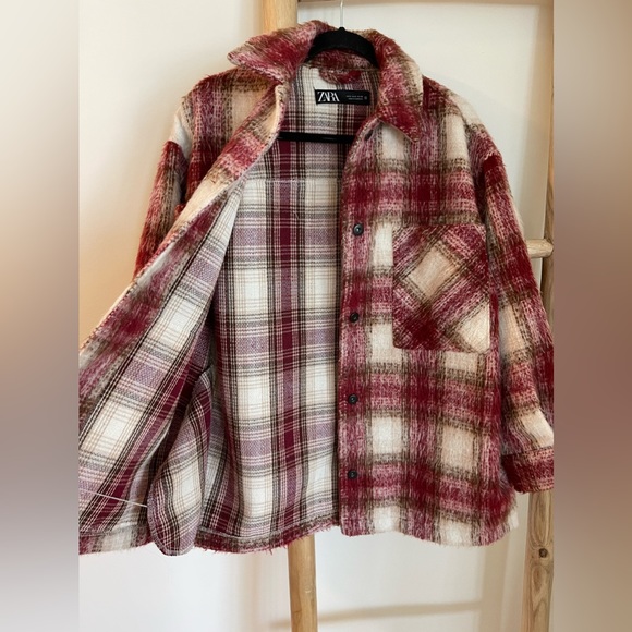 ZARA Plaid Overshirt (Shacket) - Size Small - Picture 6 of 7